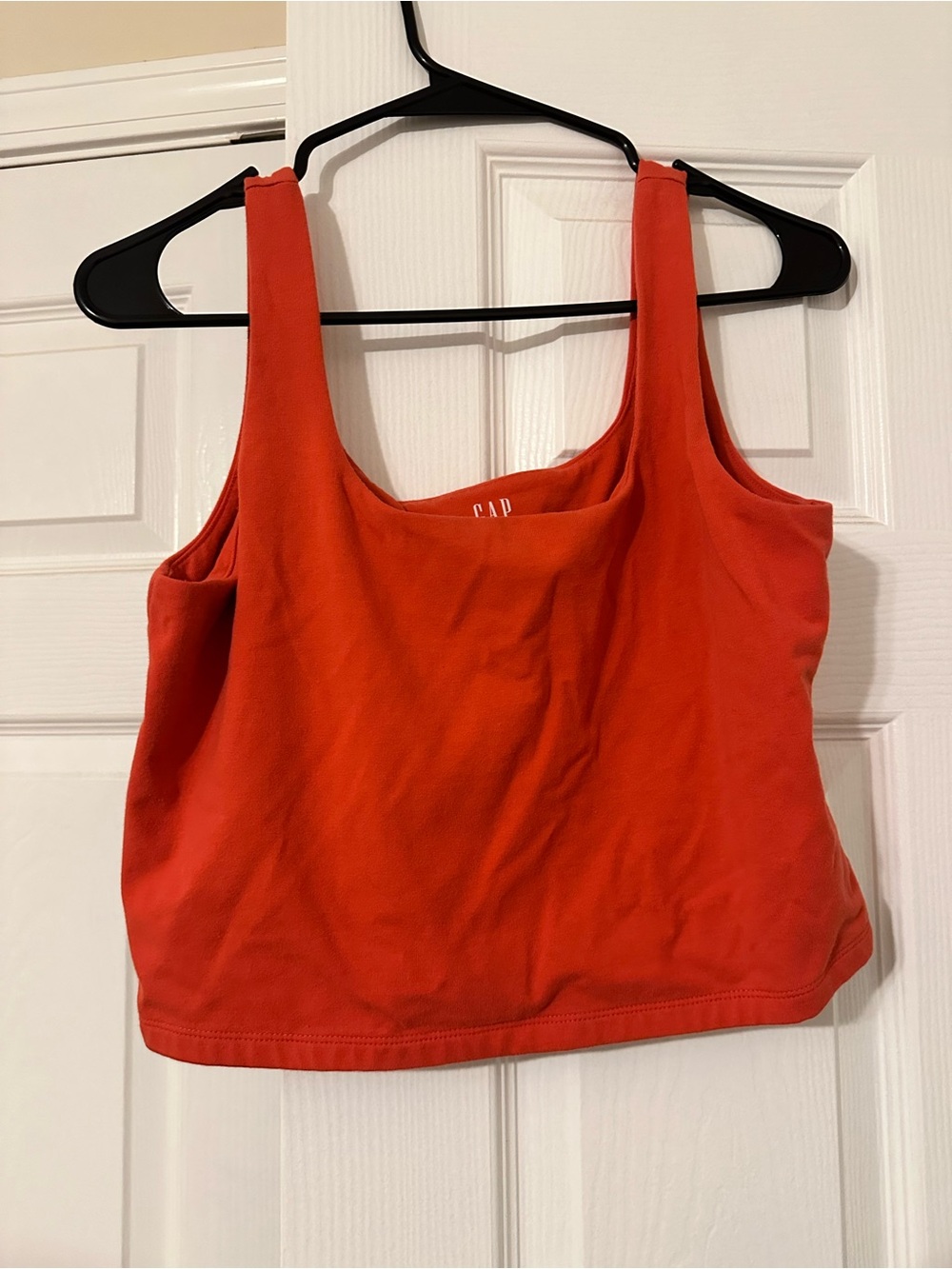GAP Coral-Red Cropped Tank Top